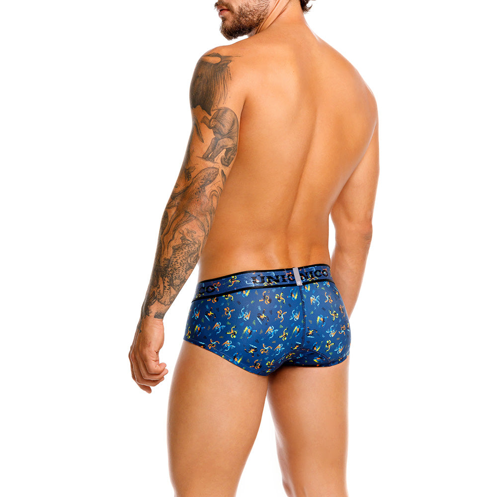 Mundo Único Blue Pacer Boxer Brief | Breathable Microfiber Underwear w/ Urologist-Endorsed Pouch