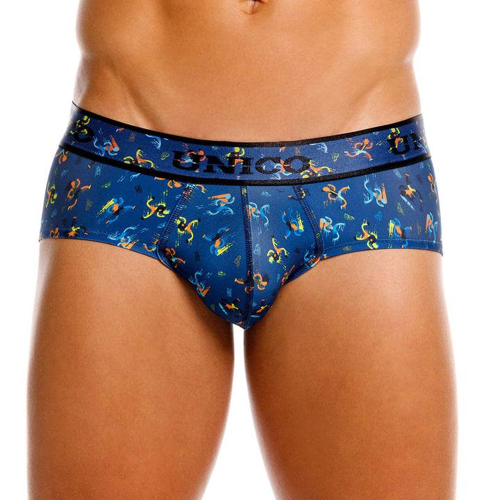 Mundo Único Blue Pacer Boxer Brief | Breathable Microfiber Underwear w/ Urologist-Endorsed Pouch