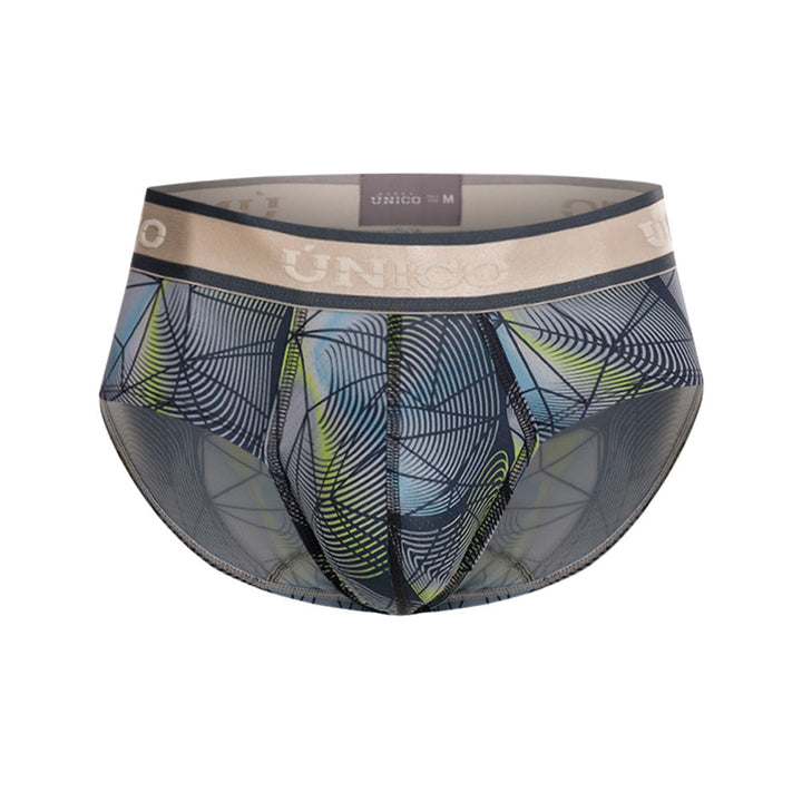 Mundo Unico Men's Resplandecer Gris Boxer Briefs - High-Performance Microfiber Support Underwear