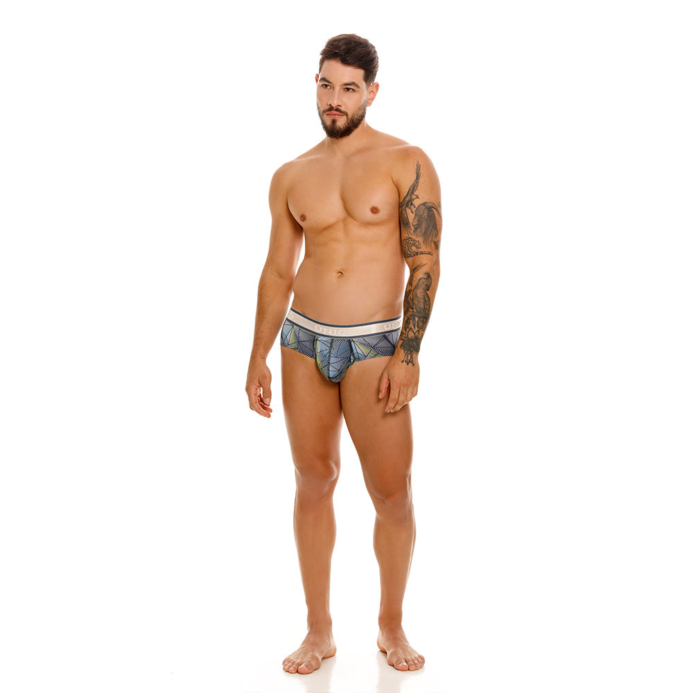 Mundo Unico Men's Resplandecer Gris Boxer Briefs - High-Performance Microfiber Support Underwear
