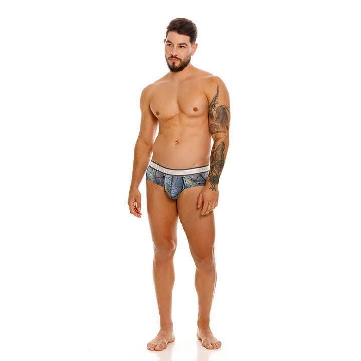 Mundo Unico Men's Resplandecer Gris Boxer Briefs - High-Performance Microfiber Support Underwear