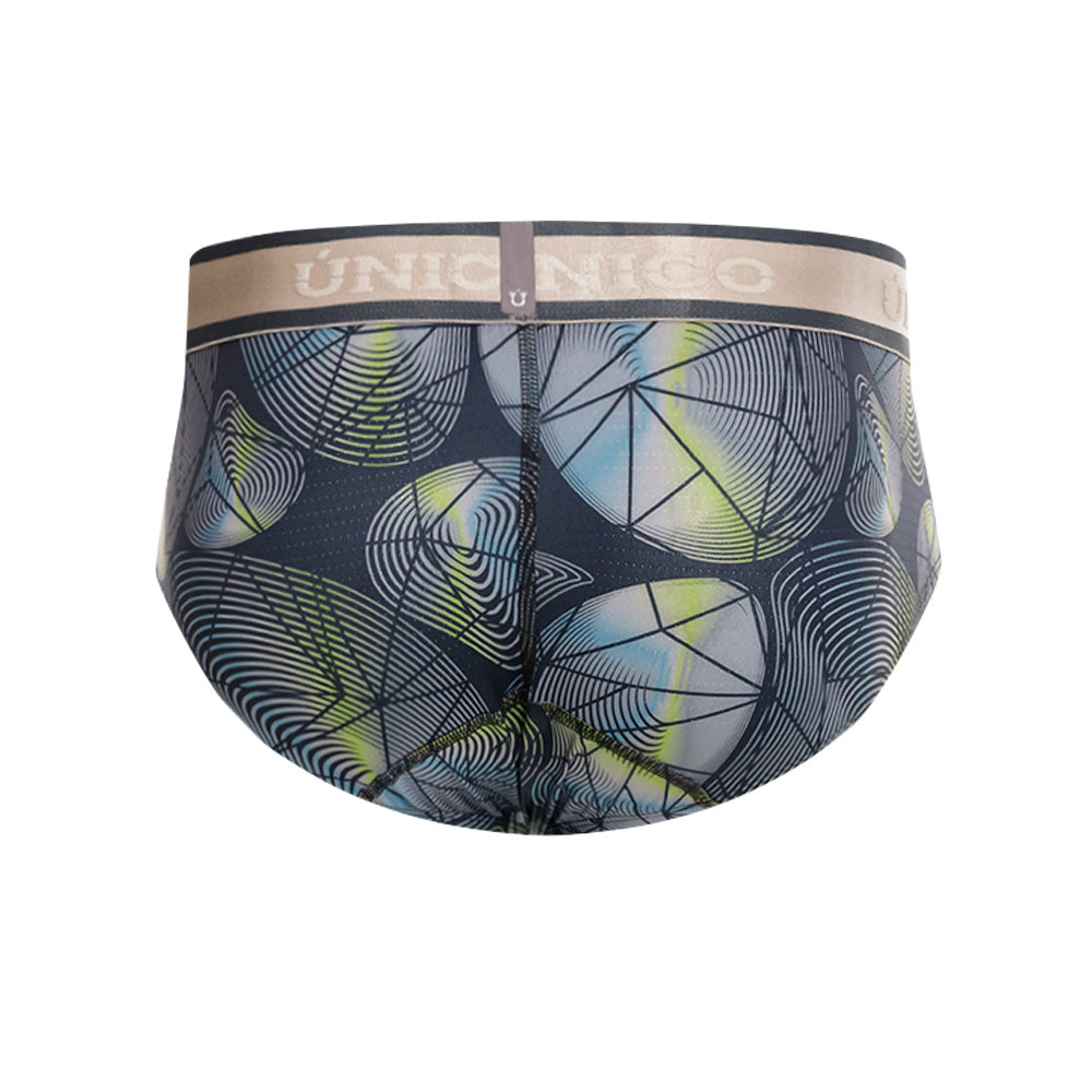 Mundo Unico Men's Resplandecer Gris Boxer Briefs - High-Performance Microfiber Support Underwear