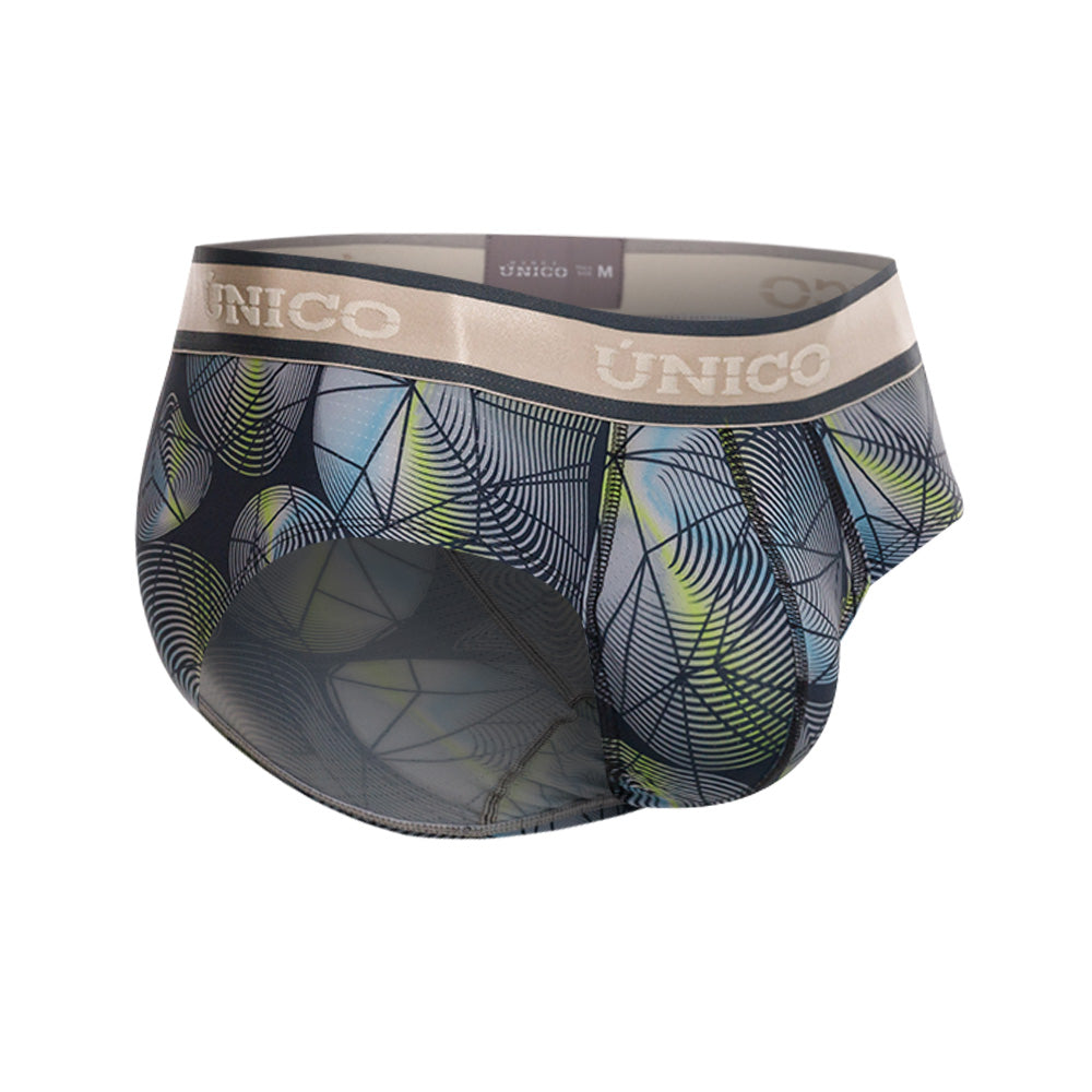 Mundo Unico Men's Resplandecer Gris Boxer Briefs - High-Performance Microfiber Support Underwear
