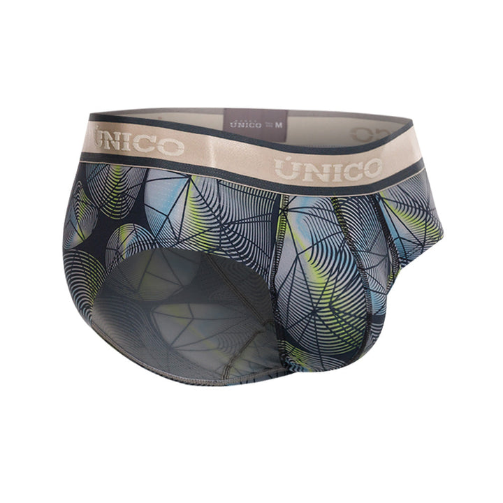 Mundo Unico Men's Resplandecer Gris Boxer Briefs - High-Performance Microfiber Support Underwear