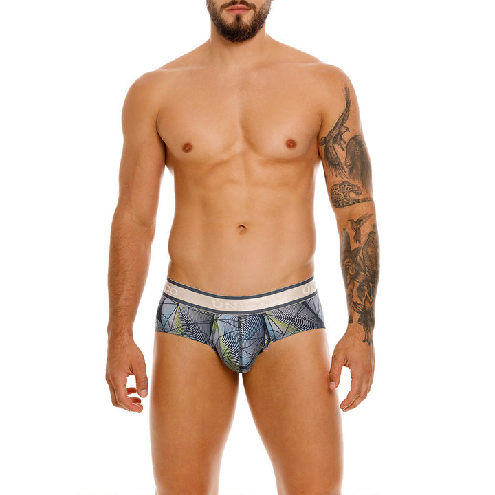 Mundo Unico Men's Resplandecer Gris Boxer Briefs - High-Performance Microfiber Support Underwear