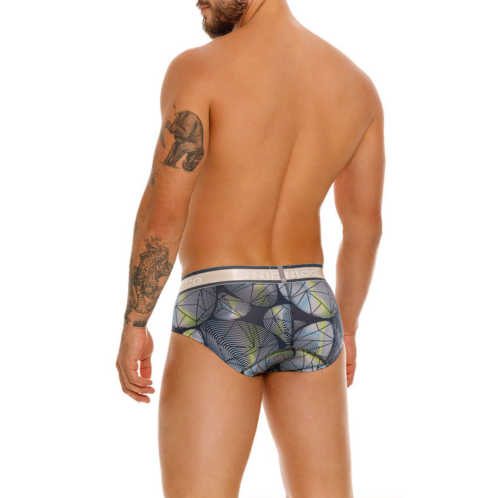 Mundo Unico Men's Resplandecer Gris Boxer Briefs - High-Performance Microfiber Support Underwear