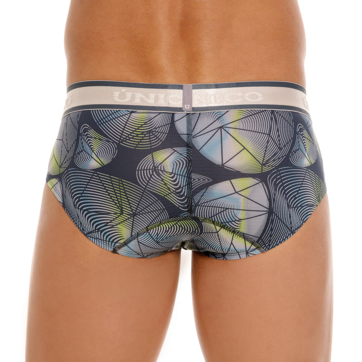 Mundo Unico Men's Resplandecer Gris Boxer Briefs - High-Performance Microfiber Support Underwear