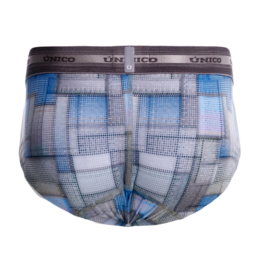 Mundo Unico men's grey microfiber boxer brief Viñeta – side view