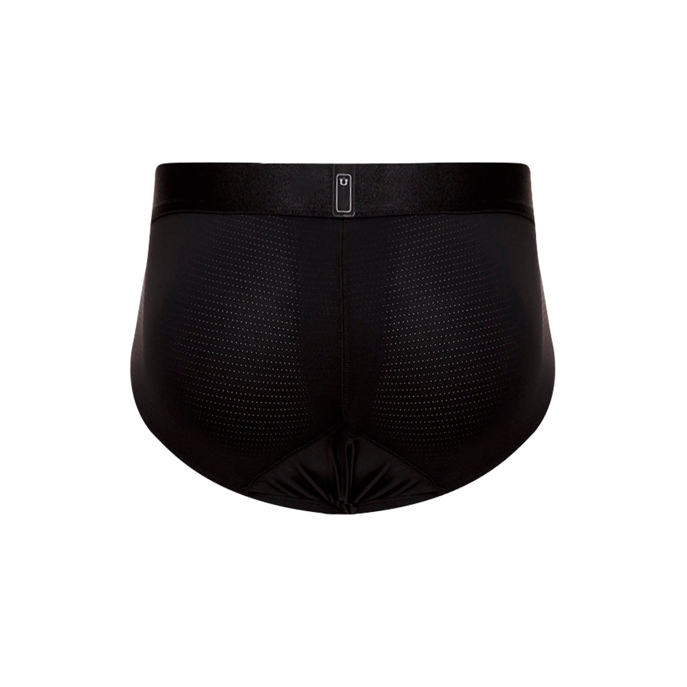 Mundo Unico Men’s Boxer Brief Boston M23 Negro - High-Performance Micro-Perforated Black Briefs with Support Pouch