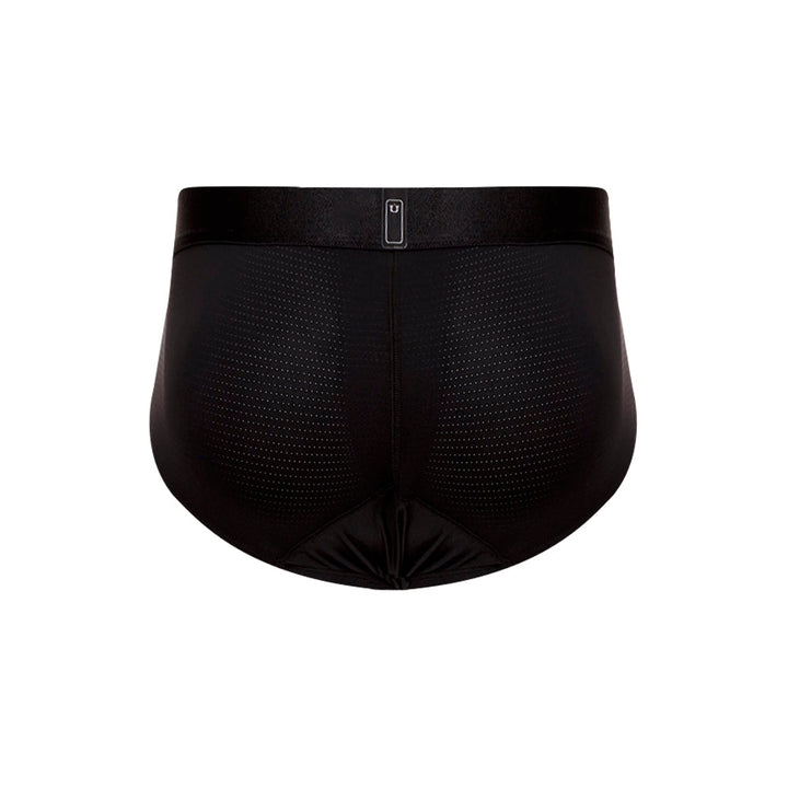 Mundo Unico Men’s Boxer Brief Boston M23 Negro - High-Performance Micro-Perforated Black Briefs with Support Pouch