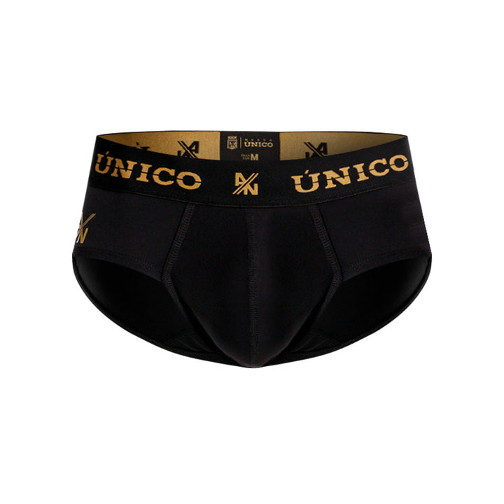 Unico Conquistador Men's Boxer Brief - Black with Gold Branding