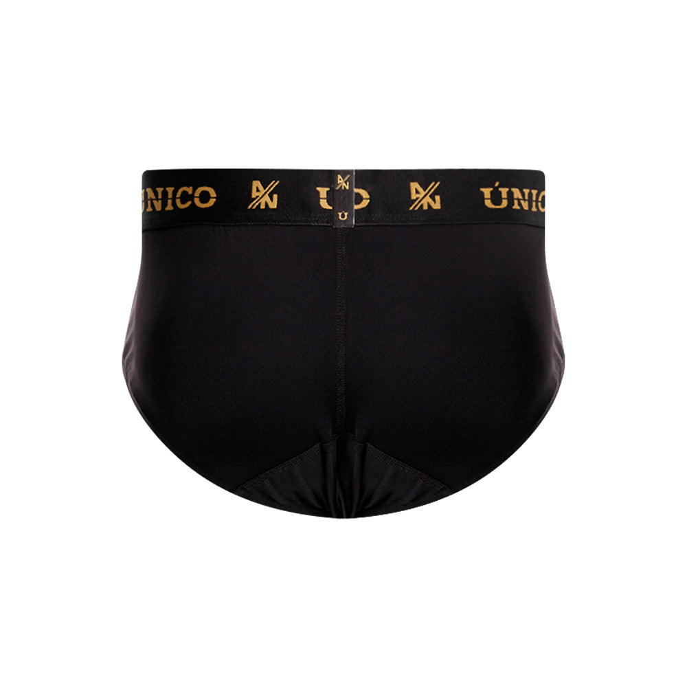 Unico Conquistador Men's Boxer Brief - Black with Gold Branding