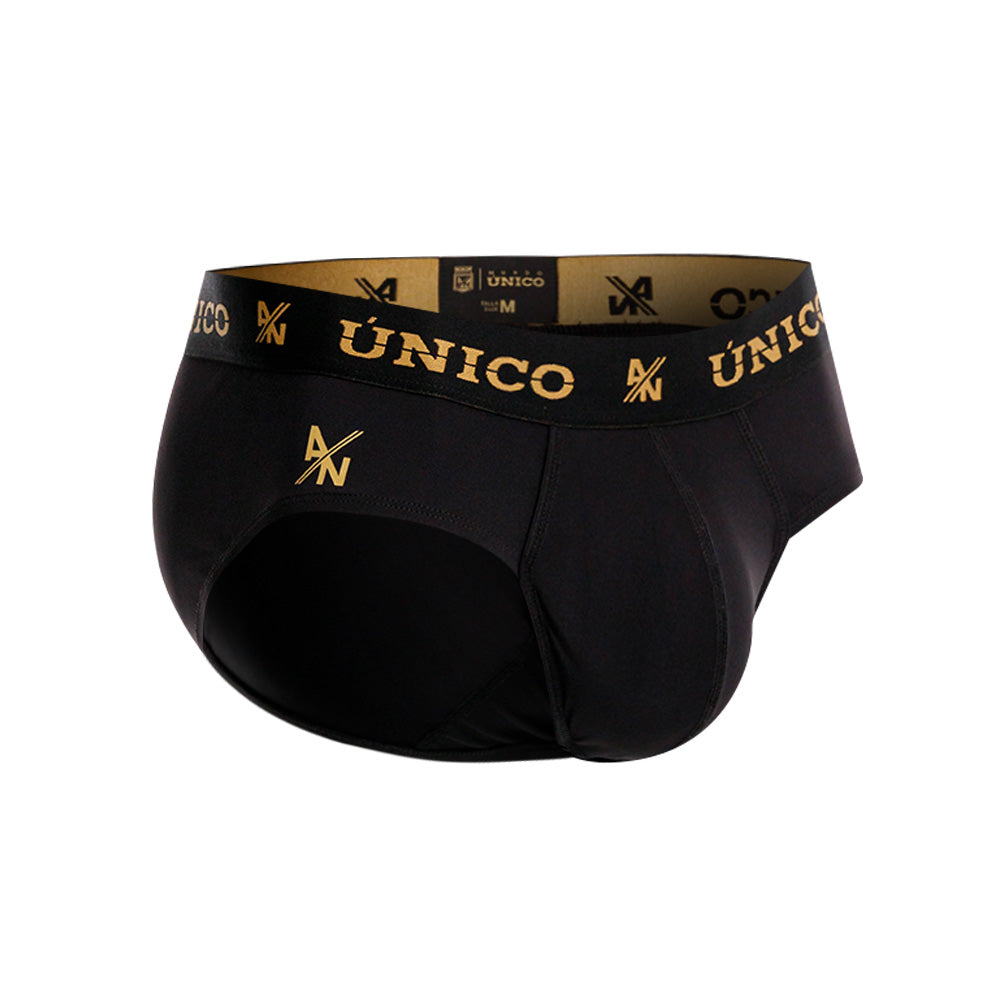 Unico Conquistador Men's Boxer Brief - Black with Gold Branding