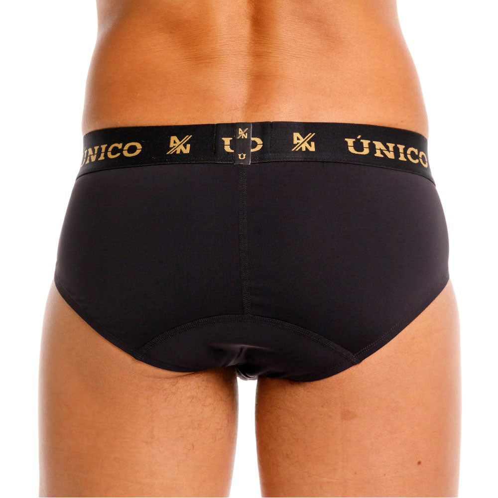 Unico Conquistador Men's Boxer Brief - Black with Gold Branding