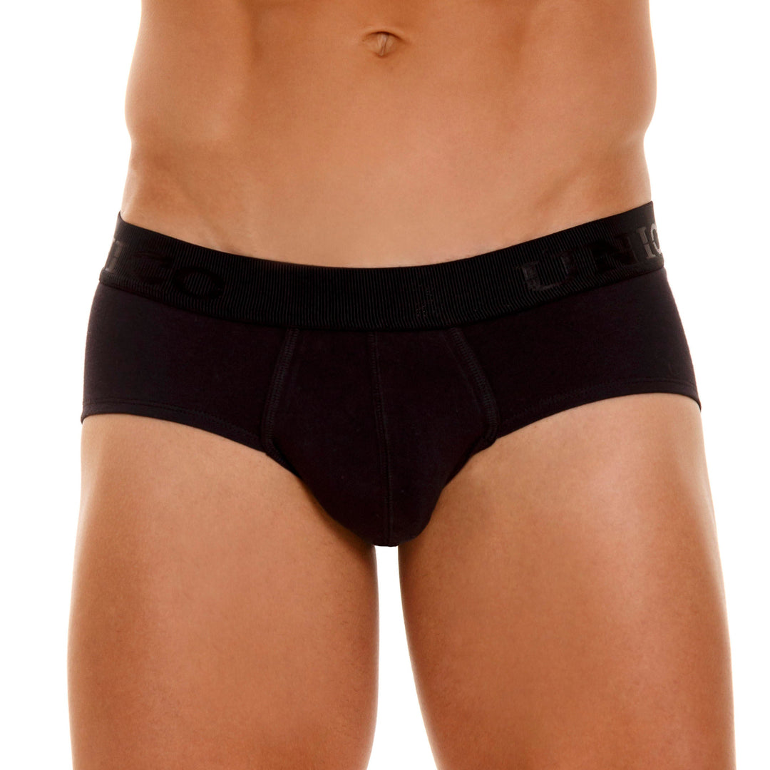 Unico Boxer Brief Roble A23 - Men's Black Premium Cotton Boxer Brief
