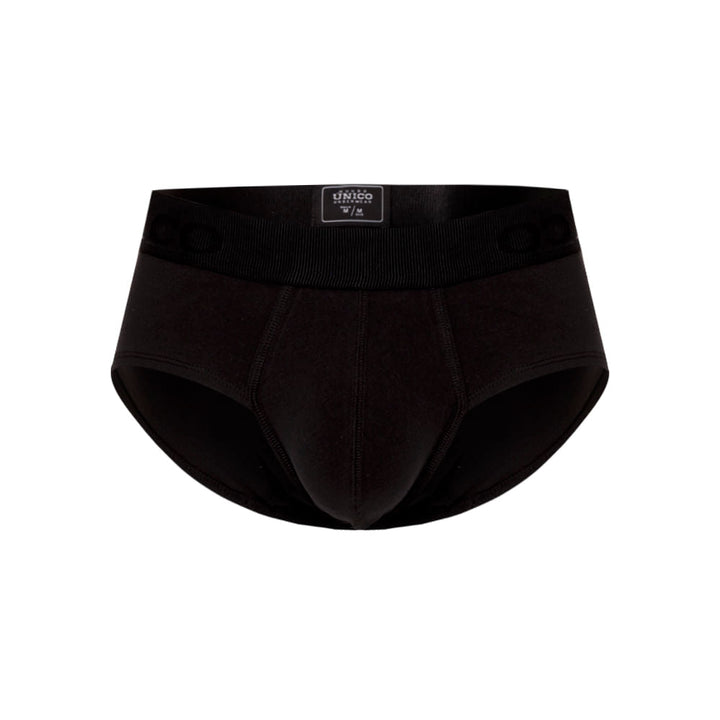 Unico Boxer Brief Roble M23 - Men's Black Microfiber Second-Skin Boxer Brief