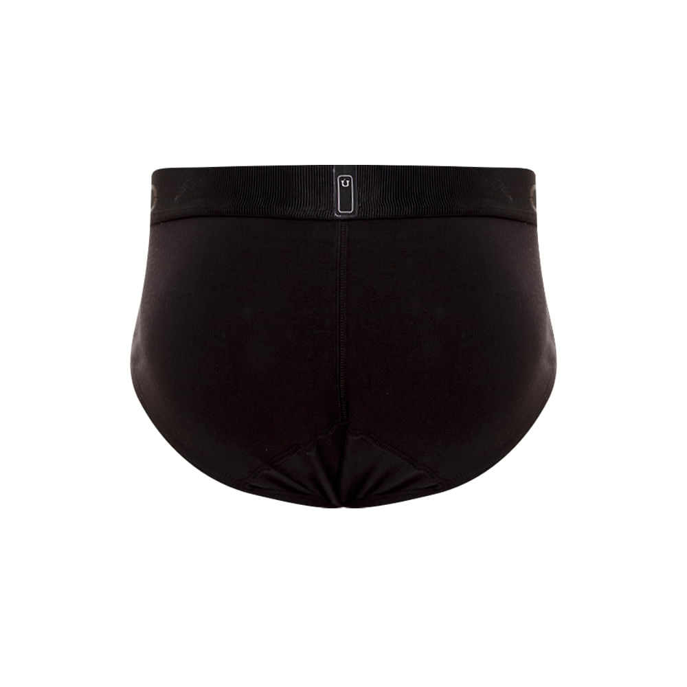 Unico Boxer Brief Roble M23 - Men's Black Microfiber Second-Skin Boxer Brief