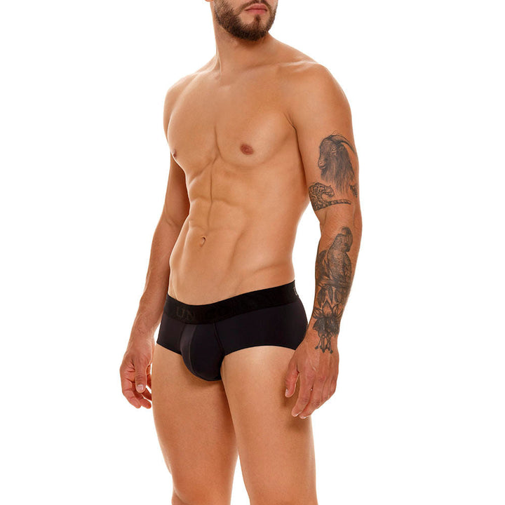 Unico Boxer Brief Roble M23 - Men's Black Microfiber Second-Skin Boxer Brief