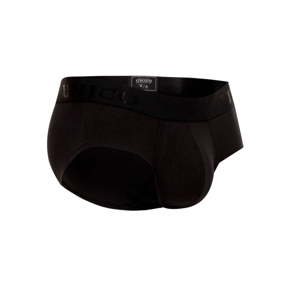Unico Boxer Brief Roble M23 - Men's Black Microfiber Second-Skin Boxer Brief
