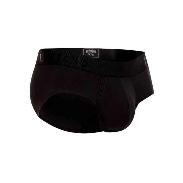 Unico Boxer Brief Roble M23 - Men's Black Microfiber Second-Skin Boxer Brief