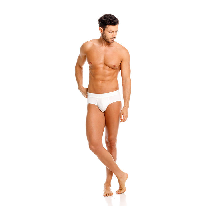 Mundo Unico Men’s Boxer Brief Nivjis Beige - Solid Microfiber Comfort Boxer Briefs with Support Pouch