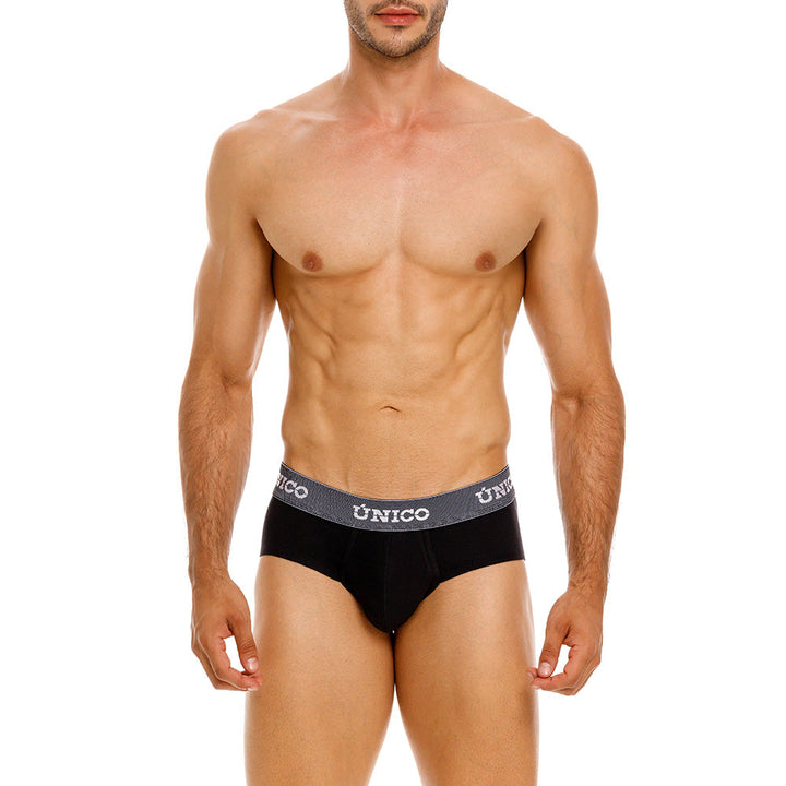 Mundo Unico Men's Sorona Negro Boxer Briefs - Premium Cotton Comfort with Anatomical Support