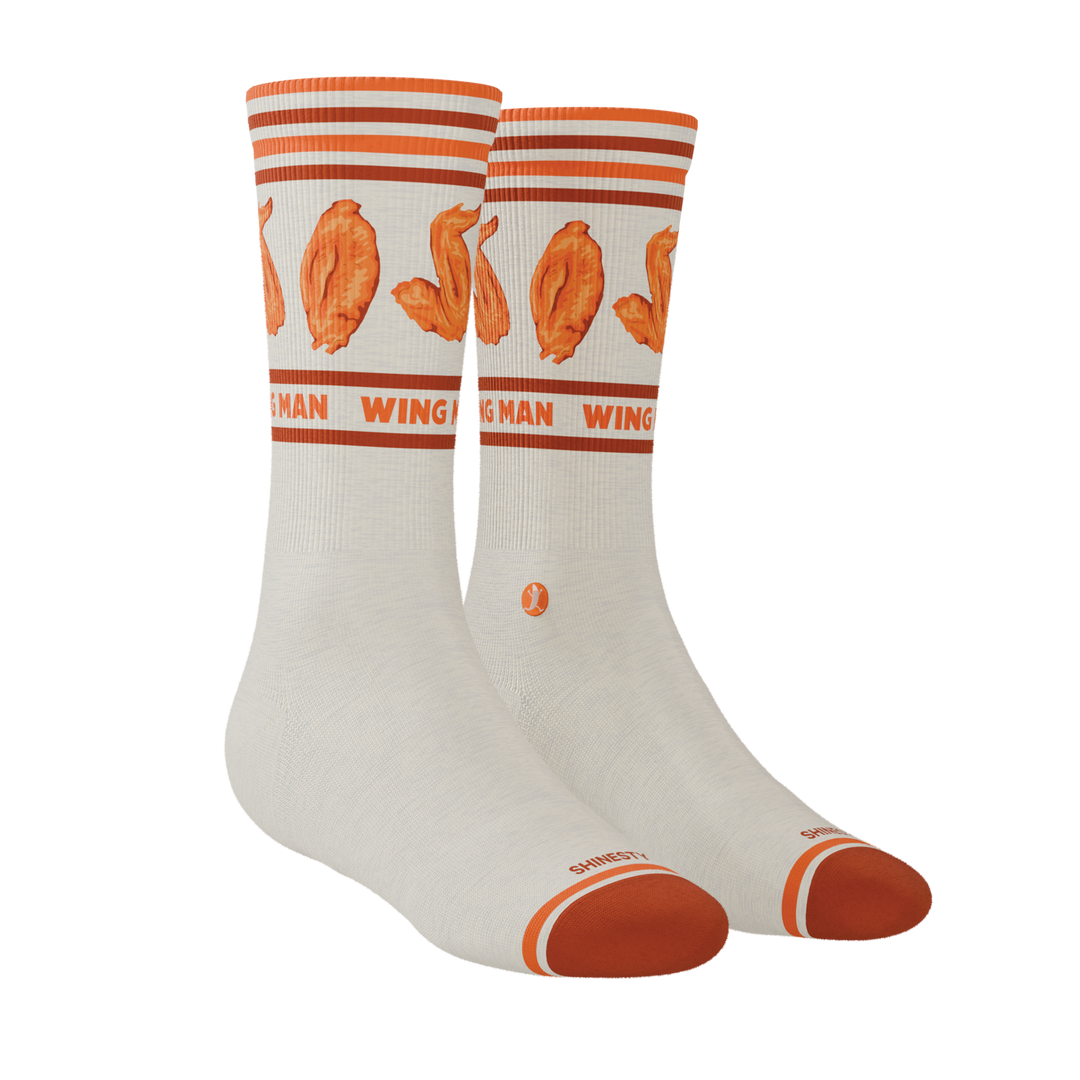 The Buffalo & Blue | Chicken Wings Heel Hammock™ Crew Socks