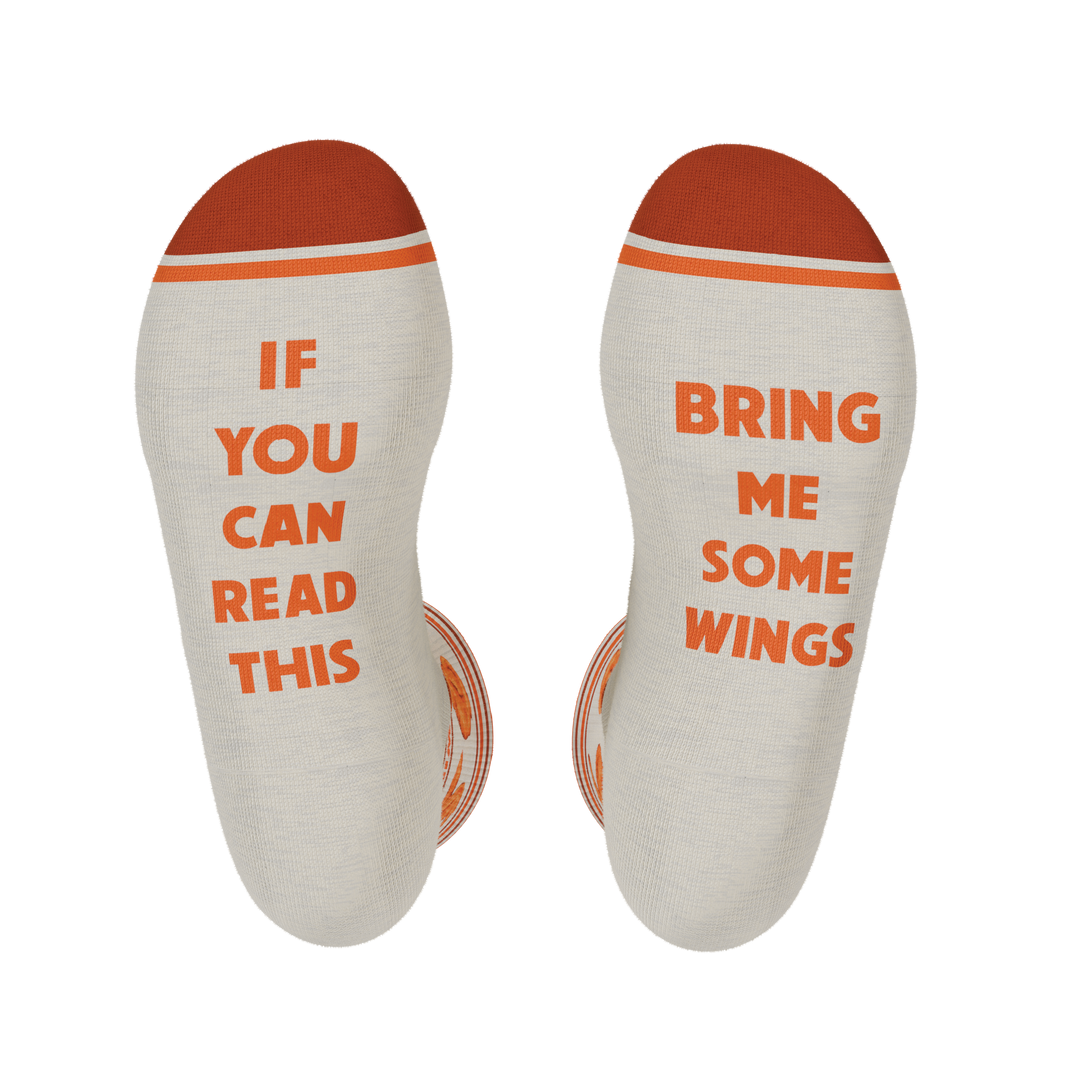 The Buffalo & Blue | Chicken Wings Heel Hammock™ Crew Socks