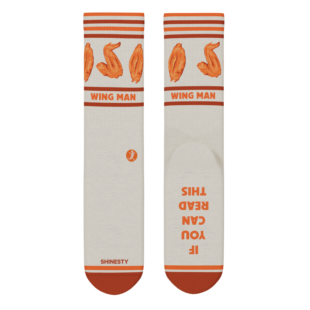 The Buffalo & Blue | Chicken Wings Heel Hammock™ Crew Socks