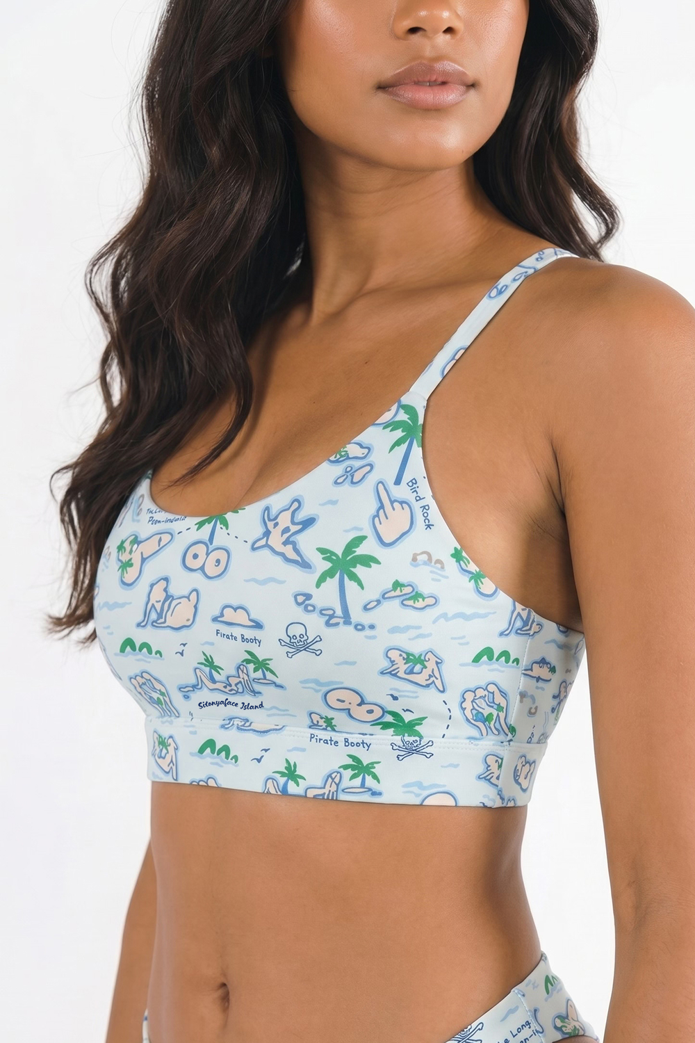 Shinesty The Pirates Booty naughty map Boob Hammock scoop bralette – pirate novelty bralette