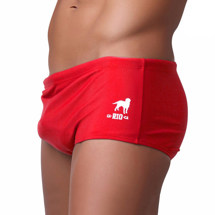 CA-RIO-CA Men's Traditional Square Solids Cut Sunga Male Bathing Suit Swimwear in 