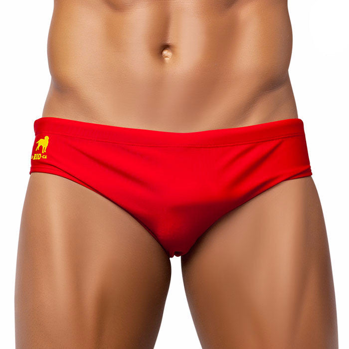 CA-RIO-CA Men's Brief Cut Solids Sunga Male Bathing Suit Briefs in 