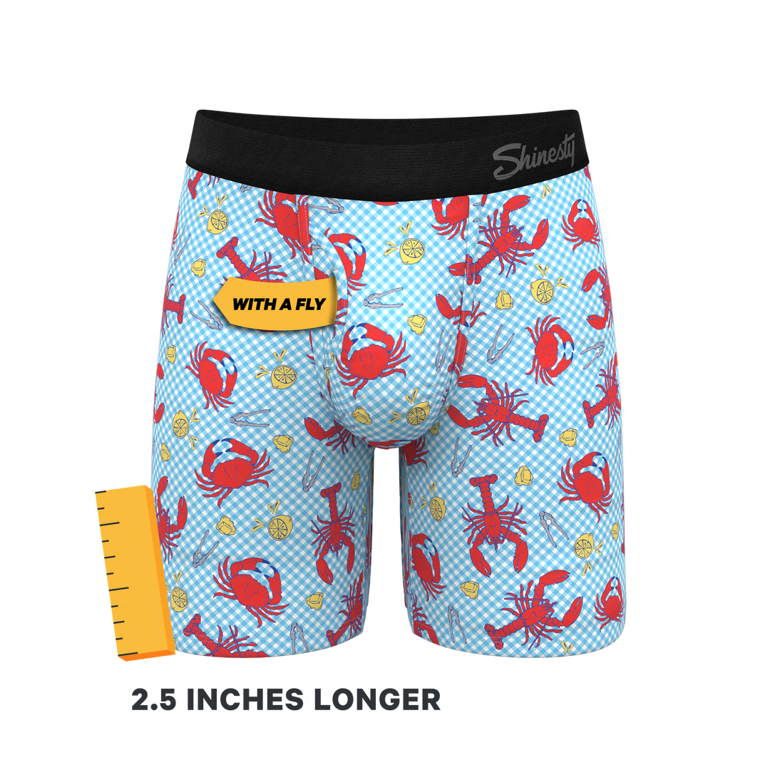 Shinesty Cajun Cookout Summer Crabs Long Leg Ball Hammock® Underwear with Fly