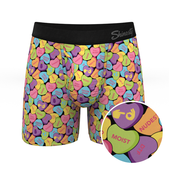 Candy Crush Candy Hearts Boxer Briefs with Ball Hammock® Pouch & Fly