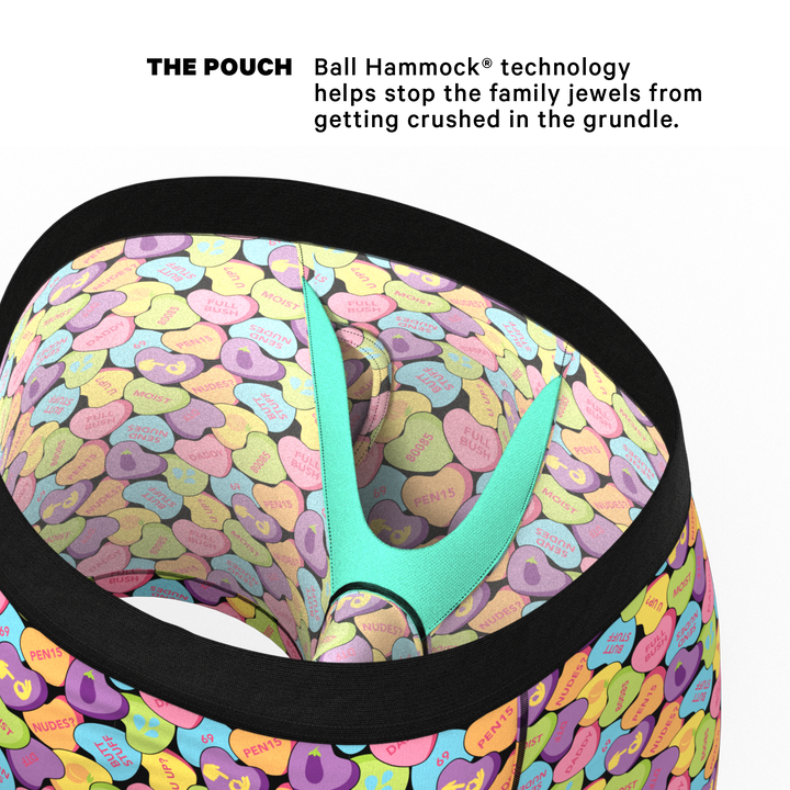 Candy Crush Candy Hearts Boxer Briefs with Ball Hammock® Pouch & Fly