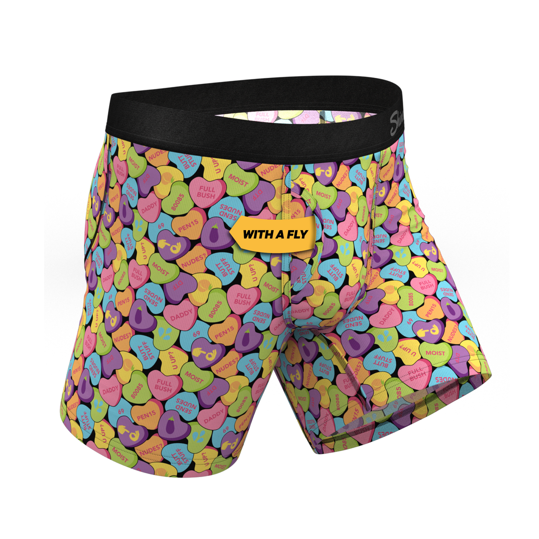Candy Crush Candy Hearts Boxer Briefs with Ball Hammock® Pouch & Fly