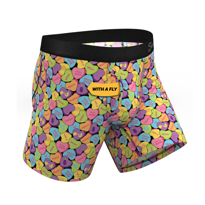 Candy Crush Candy Hearts Boxer Briefs with Ball Hammock® Pouch & Fly