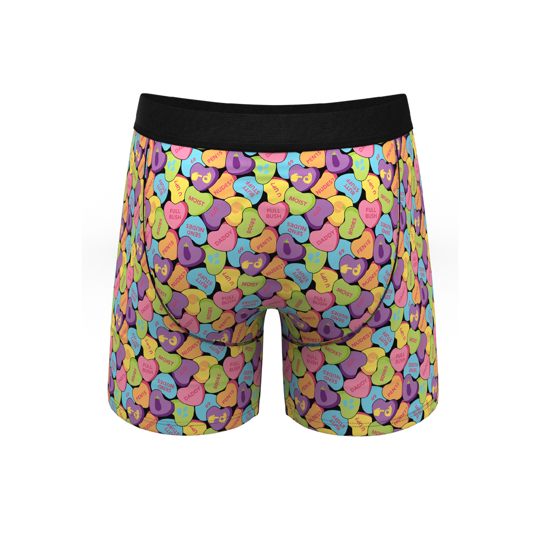 Candy Crush Candy Hearts Boxer Briefs with Ball Hammock® Pouch & Fly