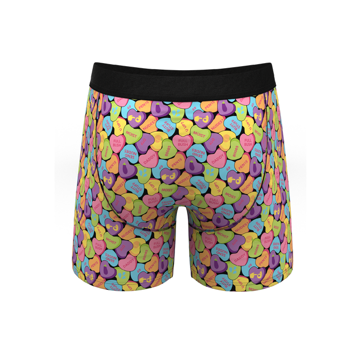 Candy Crush Candy Hearts Boxer Briefs with Ball Hammock® Pouch & Fly
