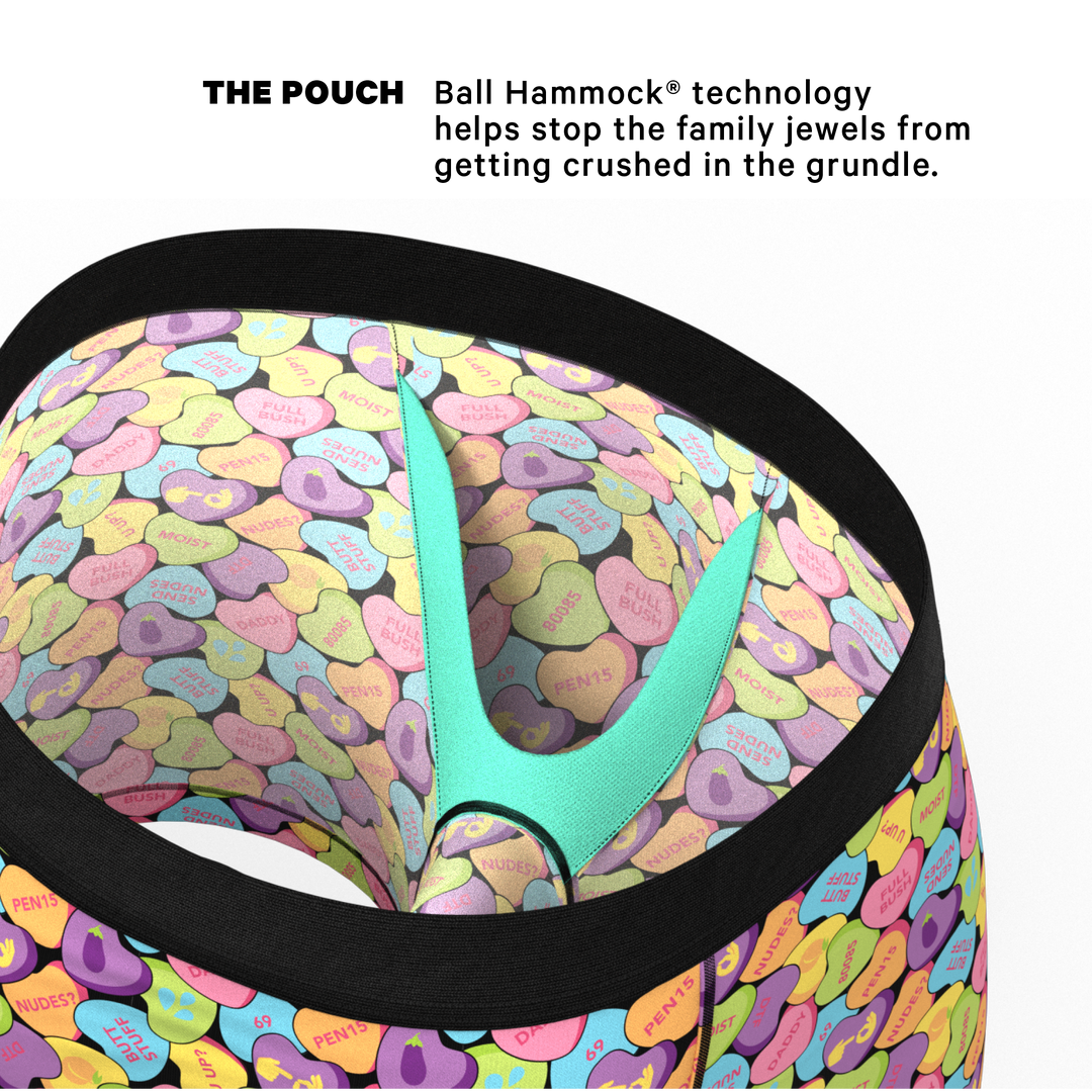 Shinesty "The Candy Crush" Candy Hearts Ball Hammock® Pouch Boxer Briefs