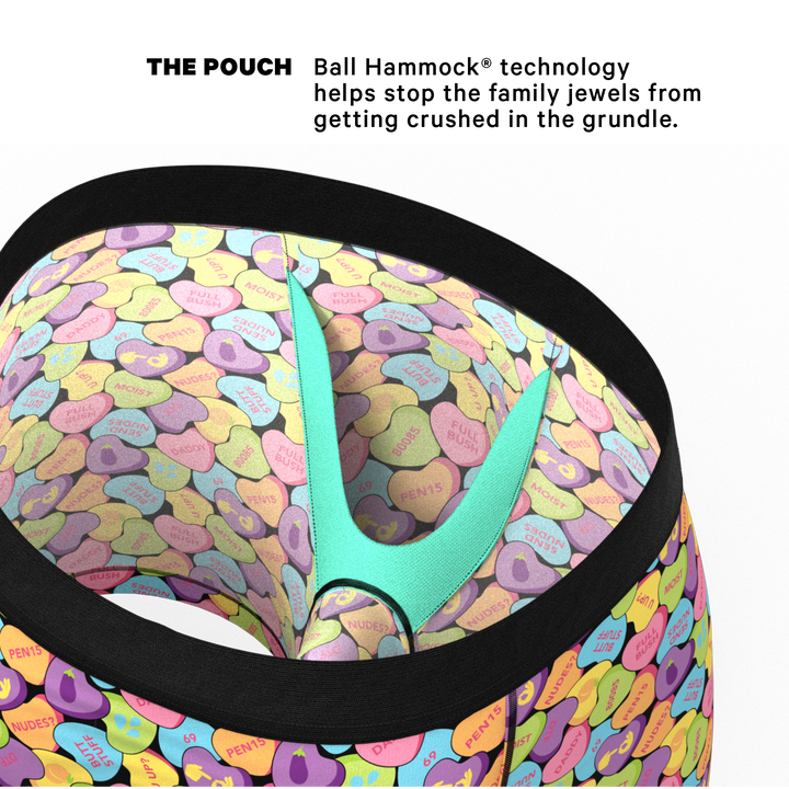 Shinesty "The Candy Crush" Candy Hearts Ball Hammock® Pouch Boxer Briefs