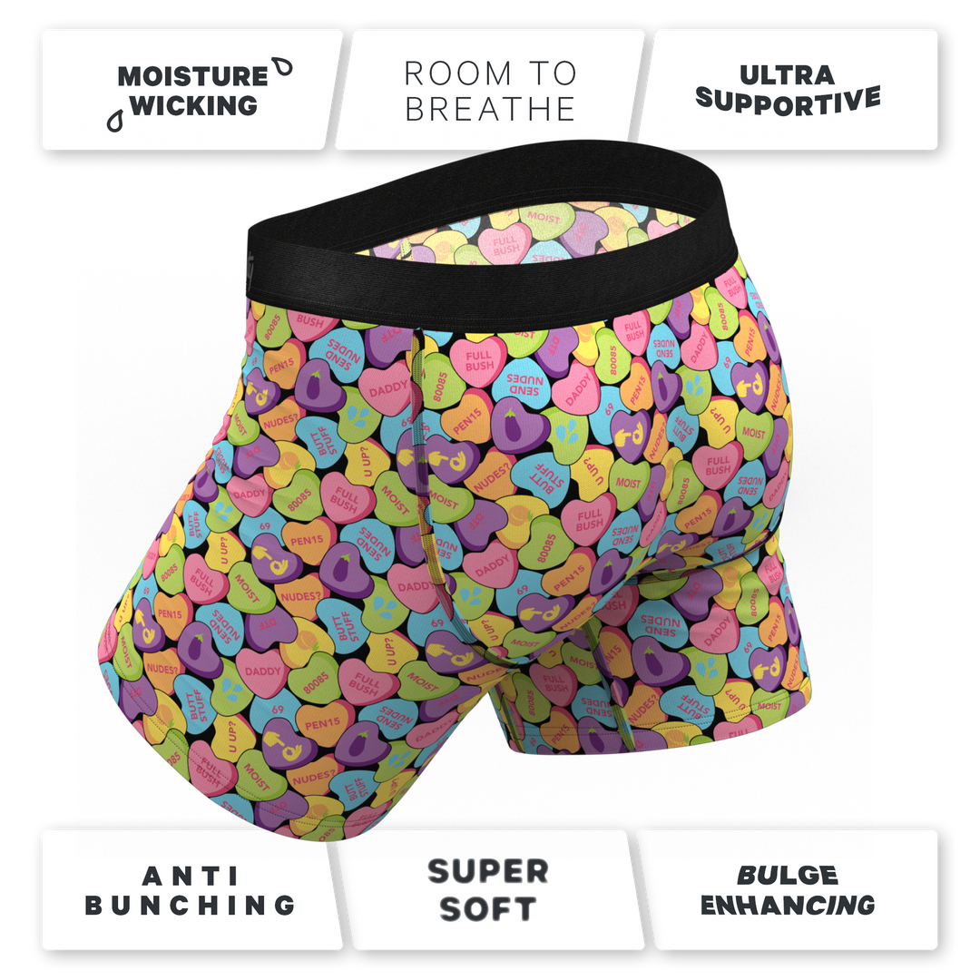 Shinesty "The Candy Crush" Candy Hearts Ball Hammock® Pouch Boxer Briefs