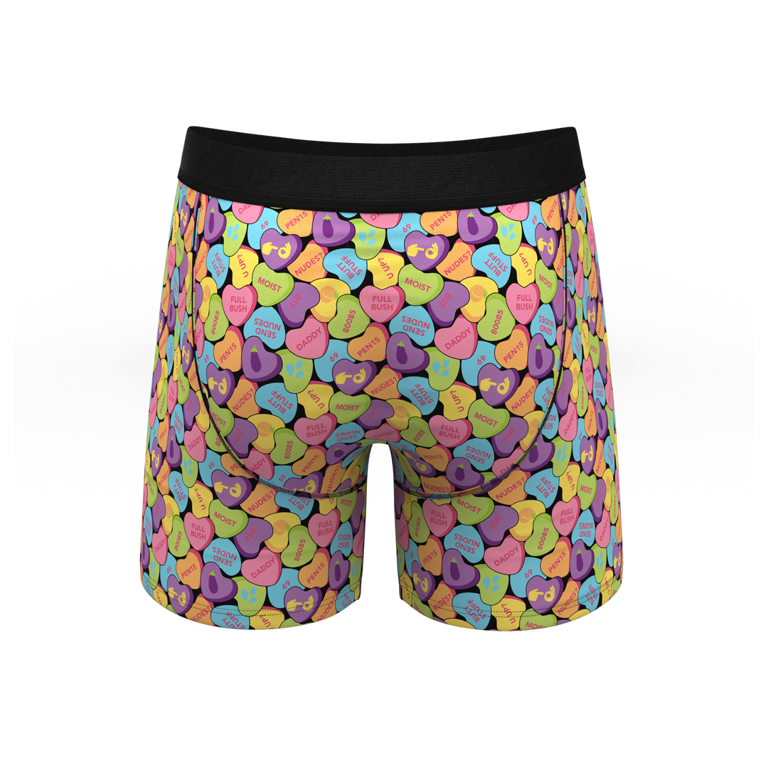 Shinesty "The Candy Crush" Candy Hearts Ball Hammock® Pouch Boxer Briefs