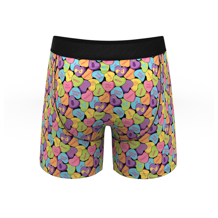 Shinesty "The Candy Crush" Candy Hearts Ball Hammock® Pouch Boxer Briefs