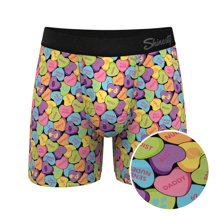 Shinesty "The Candy Crush" Candy Hearts Ball Hammock® Pouch Boxer Briefs