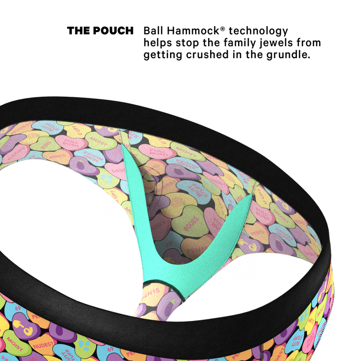 Shinesty "Candy Crush" Candy Hearts Ball Hammock® Pouch Briefs