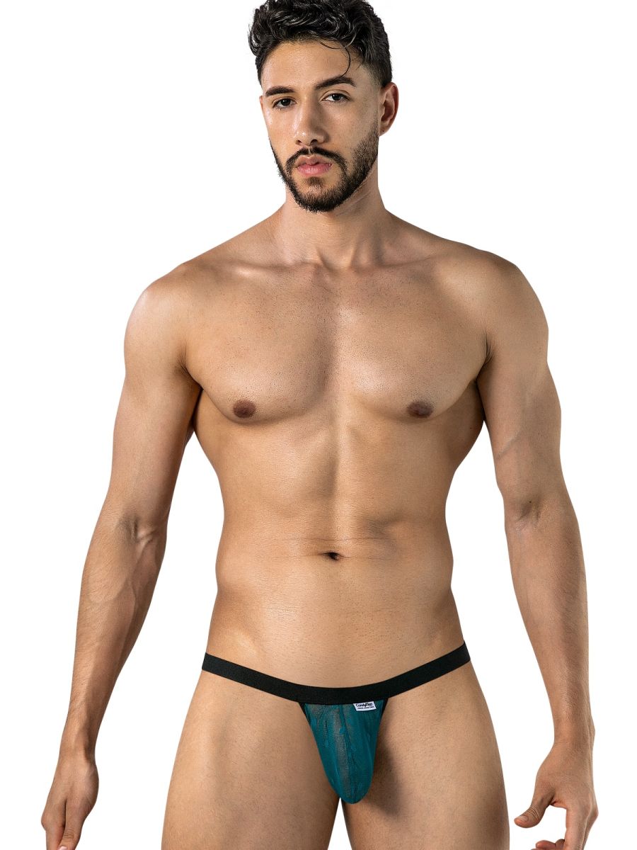 CandyMan Mesh Thong Men's Thong in Emerald – men's thongs