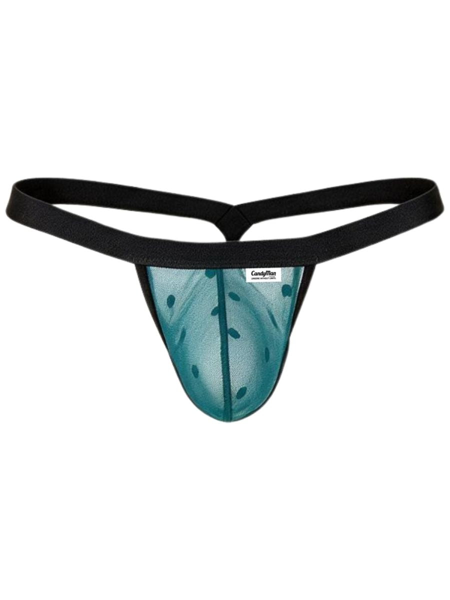 CandyMan Mesh Thong Men's Thong in Emerald – men's thongs