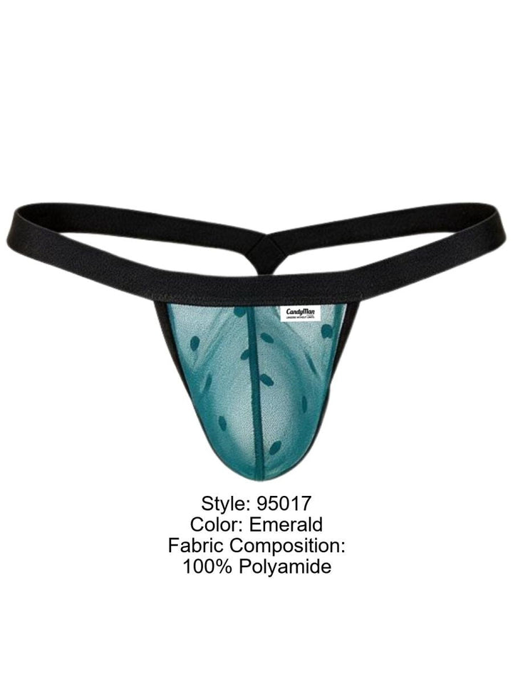 CandyMan Mesh Thong Men's Thong in Emerald – men's thongs
