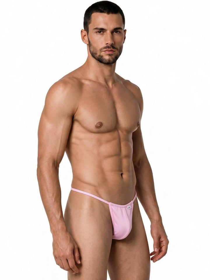 CandyMan Mini Men's Thong in Baby Pink – men's thongs
